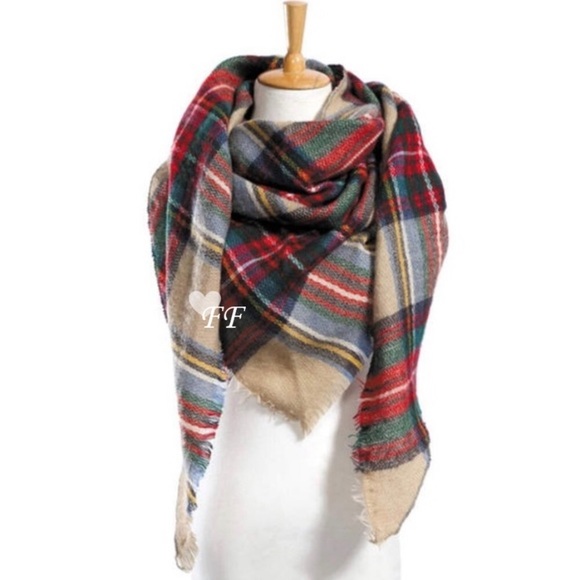 HP 10/2/19! Cozy Plaid Wrap Scarf - Picture 2 of 3